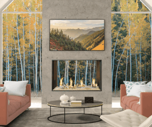 DaVinci custom gas fireplace installation
