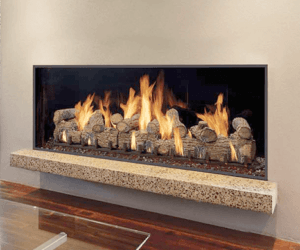DaVinci custom gas fireplace installation