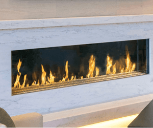 DaVinci custom gas fireplace installation