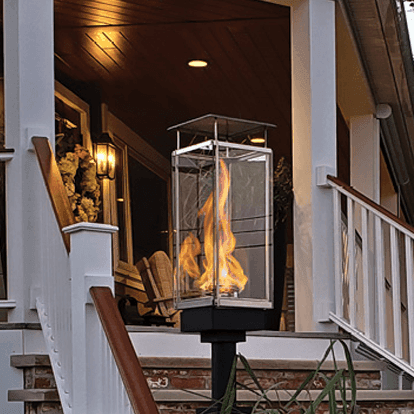 Fire feature from the range at Green Heat